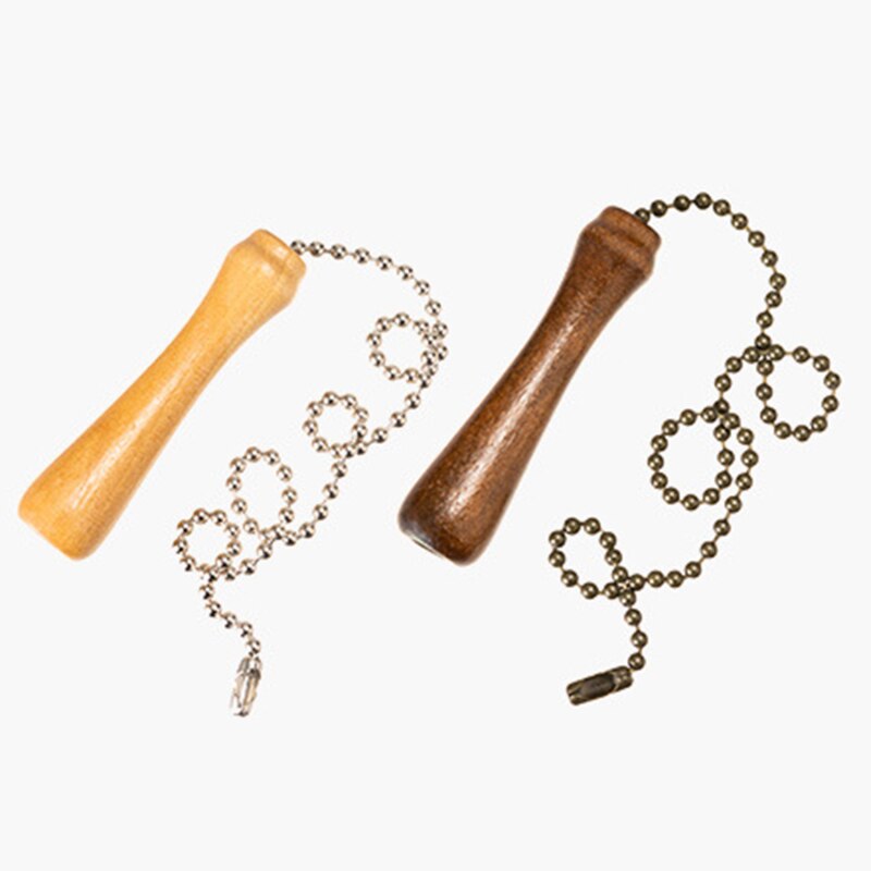 1 szt. Drewniany łańcuch wentylatora sufitowego ciągnie drewniany naszyjnik z łańcuszkiem przedłużającym robić wentylatora sufitowego lampa sufitowa z łańcuszkiem s