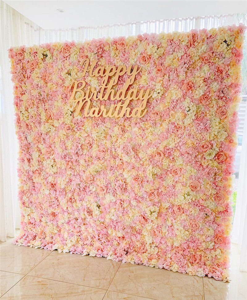 Hoge Dichtheid Bloem Muur 40X60 Cm Zijde Rose Kunstmatige Bloemen Romantische Voor Bruiloft Achtergrond Decoratie 13 Kleur