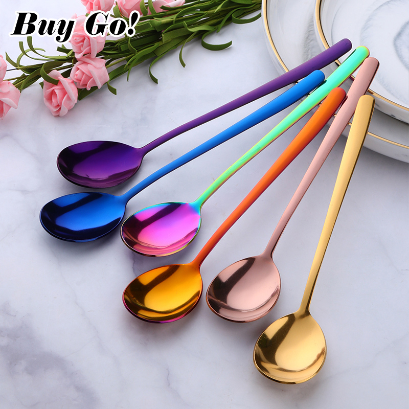 2 Teile/satz Gold Dessert Löffel Gabel 18/0 Edelst... – Vicedeal