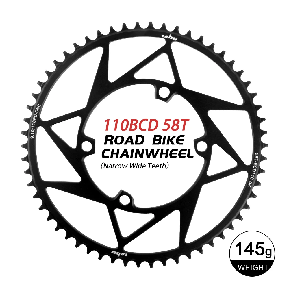 110 plato de bicicleta de carretera bcd para Shimano 105 platos r7000 r8000 r7100 r8100 r9200 4700 5800 6800 dura ace 110bcd rueda de cadena: Amarillo claro