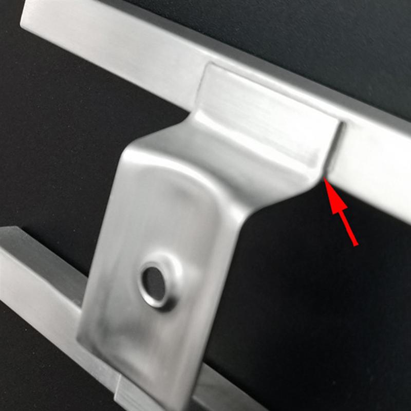 Roestvrijstalen magnetische messenhouder dubbele staaf gemakkelijk op te bergen messenrek aan de muur gemonteerde keukengereedschaphouder met 4 haken