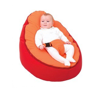 Zachte Baby Stoel Baby Bean Bag Bed Cover Zonder Vulmiddel Poef Voor Feeding Baby Snuggle Bed Met Riem Voor Veiligheid bescherming: red n orange