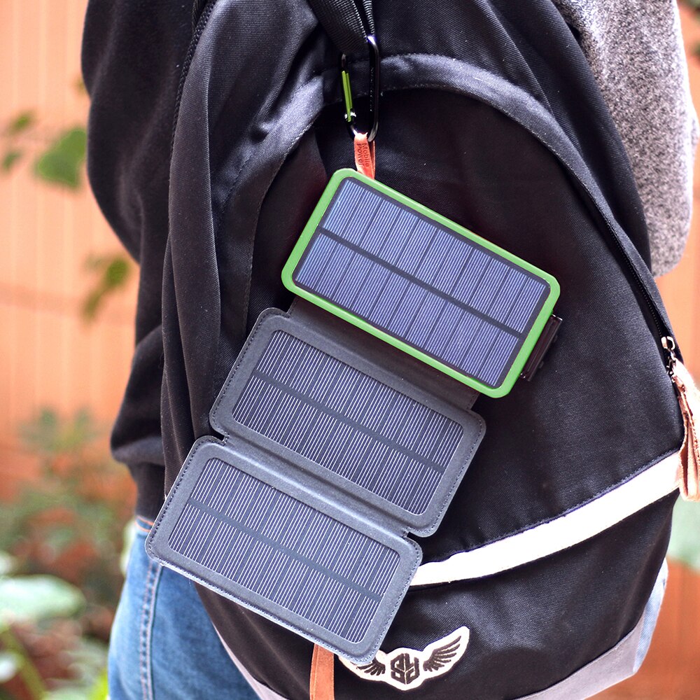 X-DRAGON Solar Power Bank 10000mAh Outdoor Solar Charger External Battery for iPhone Samsung xiaomi Cell Phones