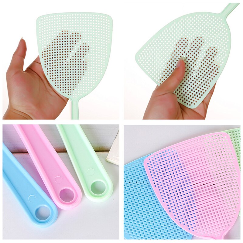 3 Pcs Plastic Fly Swatter Flexible Long Handle Swatter Pest Control Mosquito Manual Swatter Fly Killer MSU88