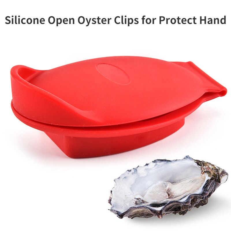 Pince d&#39;ouverture pour les huîtres en Silicone, pour protéger les mains, fruits de mer, crevettes, ligne de homard, coquille, couteaux propres, couteau à huîtres ouvert