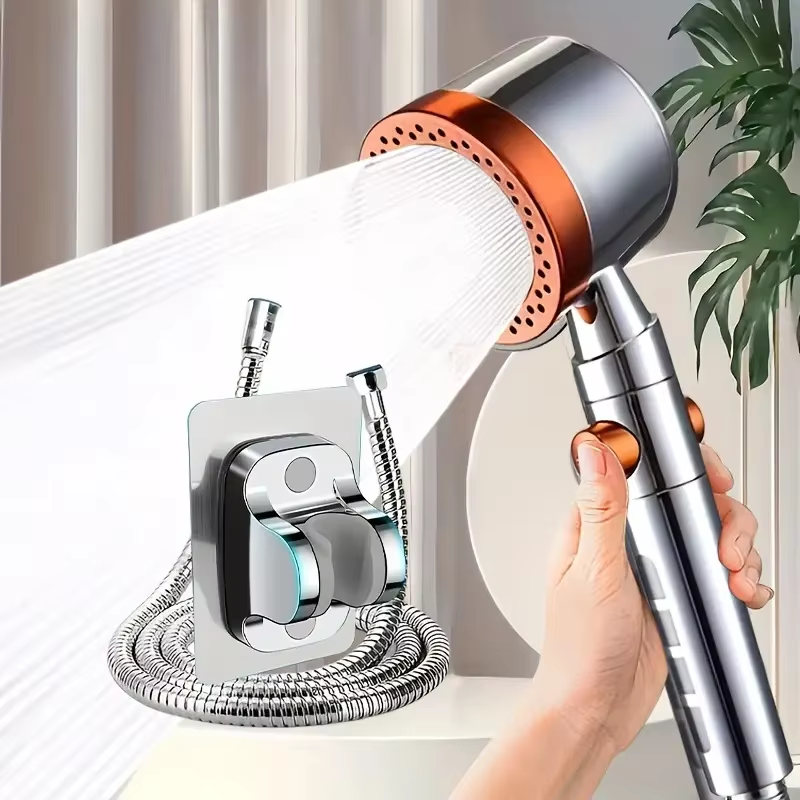 Neue 5-Modus Hochdruck wassersparende Filter Dusche Kopf Handbrause Ein Geschmack Badezimmer Zubehör einstellen: Burgunderrot