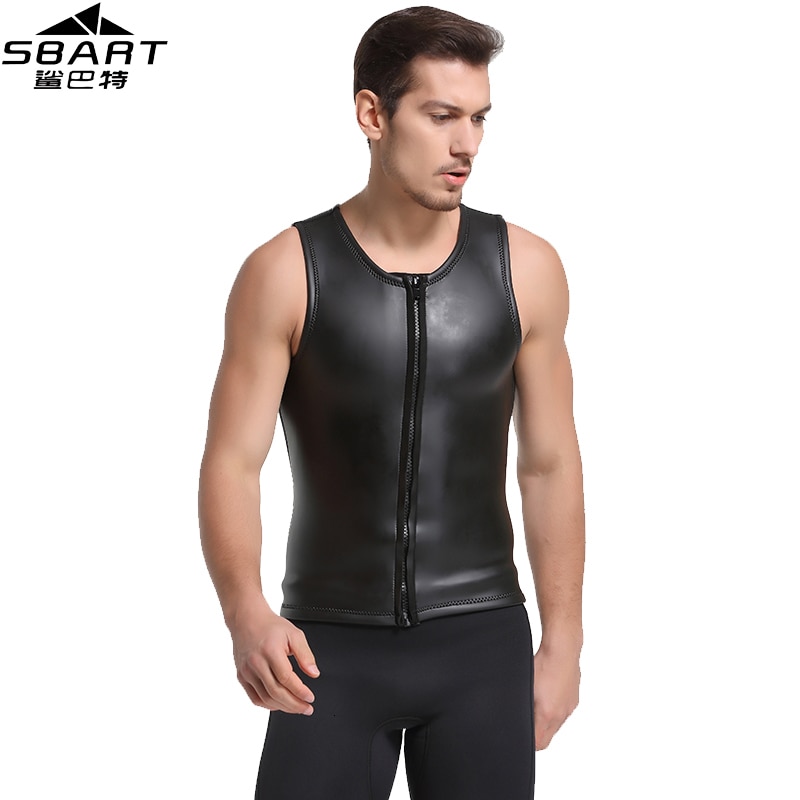 SBART traje de neopreno 2MM chaleco sin mangas protección solar traje de neopreno para Surf camisa para hombres traje de buceo Surf chaqueta J