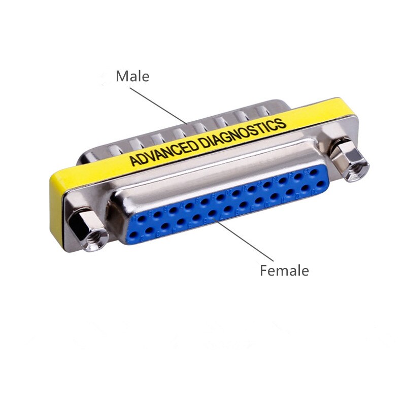 Mini Gender Changer Adapter DB9 DB15 DB25 RS232 Serial Port Com Connector Female/Male: DB25 F to M