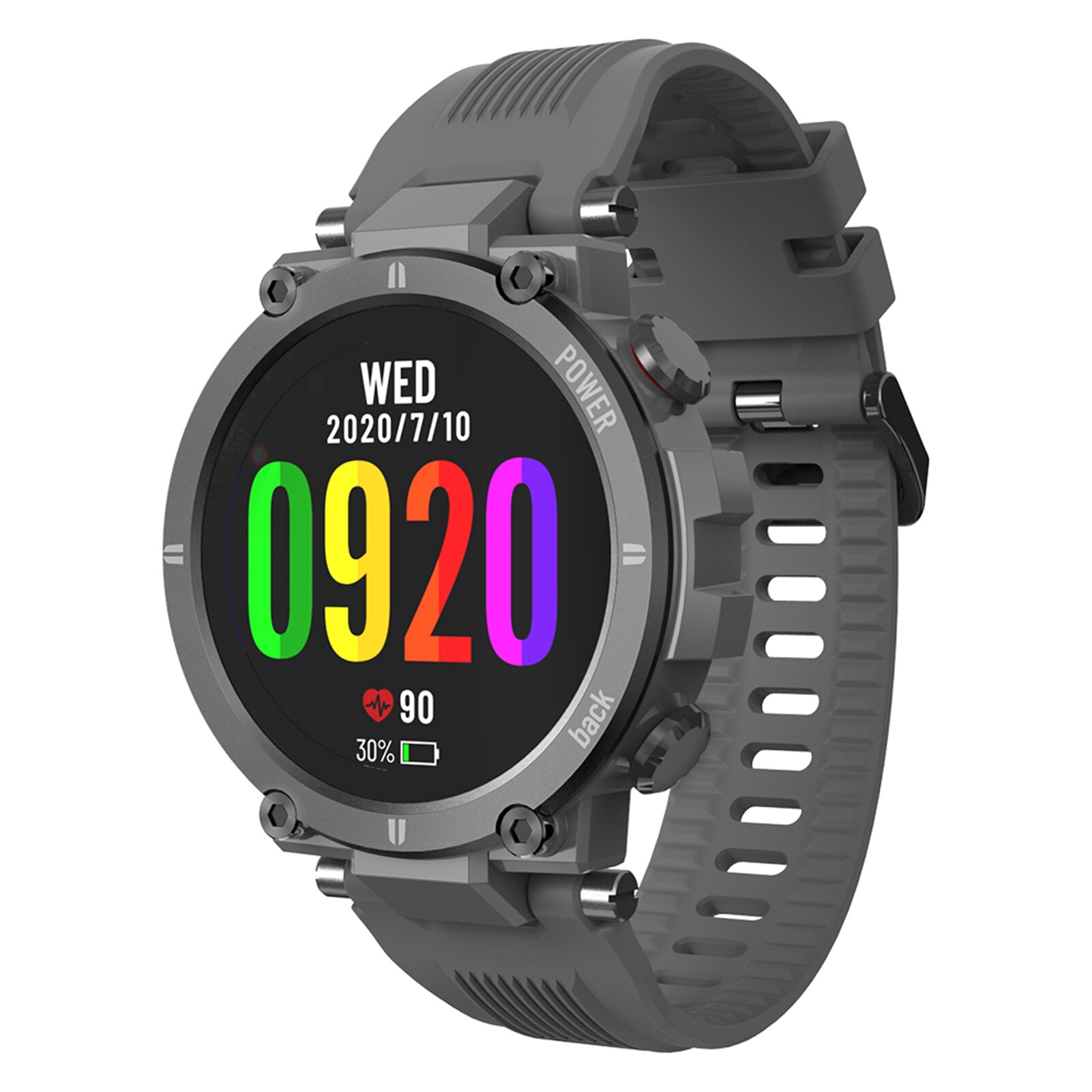 KOSPET Raptor Outdoor Sport Watch Rugged Bluetooth Full Touch Smart Watch Ip68 Waterproof Tracker Smartwatch For Men: Gray