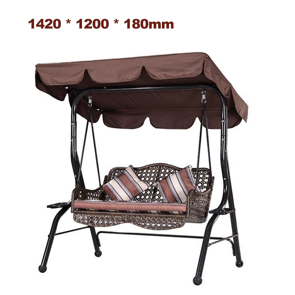 Balançoire étanche couverture extérieure balançoire auvent chaise tente parasol Camping balançoire toit remplacement jardin fournitures tissu soleil ombre: K-142 2-seater