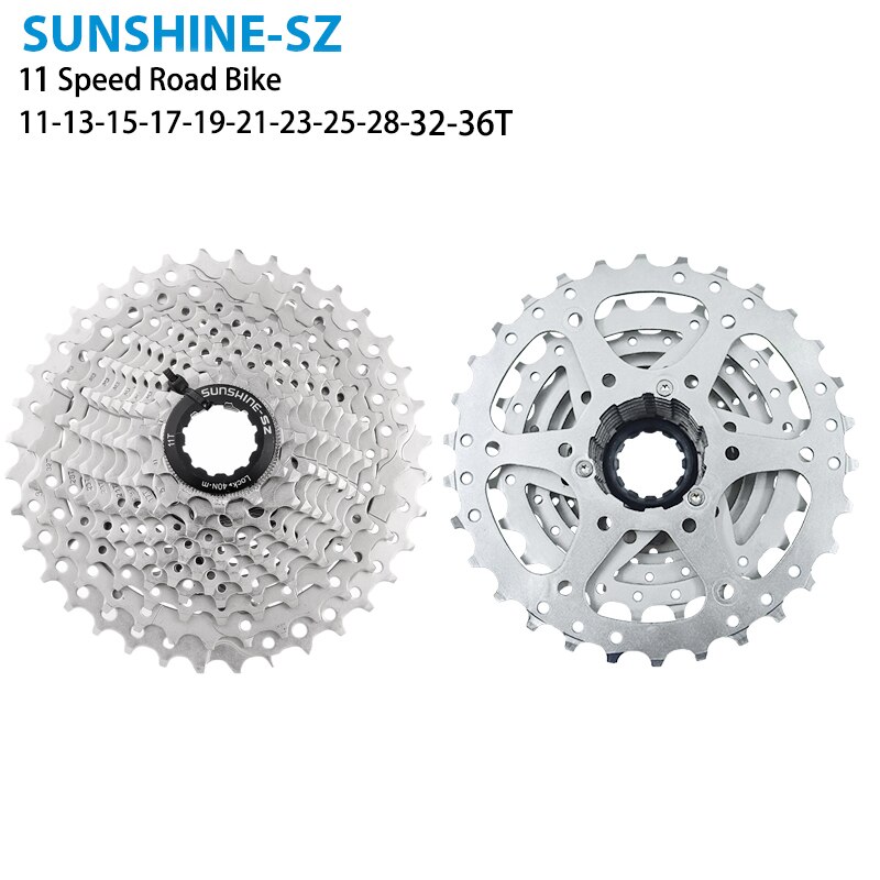 SONNENSCHEIN Rennrad 8/9/10/11 Geschwindigkeit Velocidade Fahrrad Kassette 11-23T/25T/28T/30T/32T/34T/36T Freilauf Kettenrad für SHIMANO: 11S 11-36T
