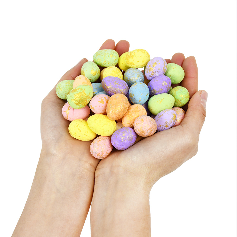 50Pcs Mini Easter Foam Egg DIY Handmade Craft Painted Pigeon Bird Eggs Happy Easter Party Decoration Kids Favor Home Decor