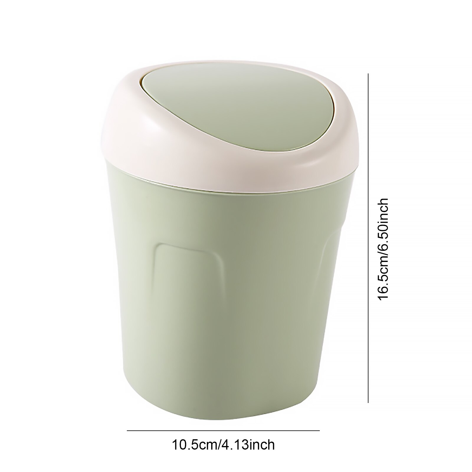 Mini cubo de basura con tapa para el hogar y la Oficina, Mini cubo de basura para escritorio, mesa giratoria, organizador para el hogar: Green