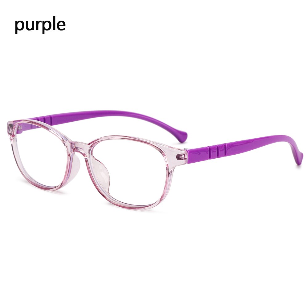Kids Anti Blue Light Glasses Boys Girls Ultra Light PC Soft Frame Clear Lens Eyewear Eye Protection Computer Eyeglasses: type2-purple
