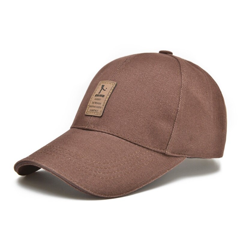 UNIKEVOW 9 Kleuren Baseball Cap mannen Verstelbare Cap Casual leisure hoeden Effen Kleur Mode Snapback Zomer Herfst hoed: Coffee