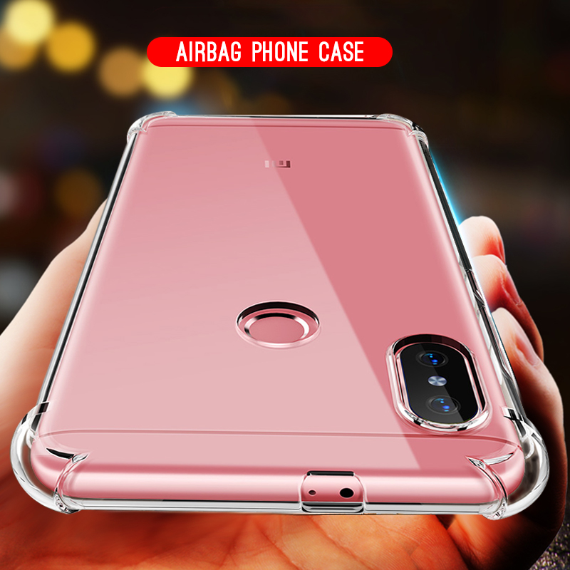 Funda de teléfono para Xiaomi Redmi Note 5 6 7 Pro 7 6 Pro 6A 5 Plus cubierta de Airbag de cristal transparente para Xiaomi mi 9 8 se A1 A2 lite F1