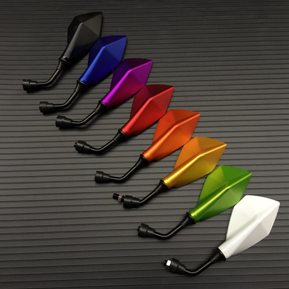 Espejo retrovisor para motocicleta, retrovisores convexos para Scooter y Motocross, electromóvil, lateral trasero, 10mm, 2 unids/par