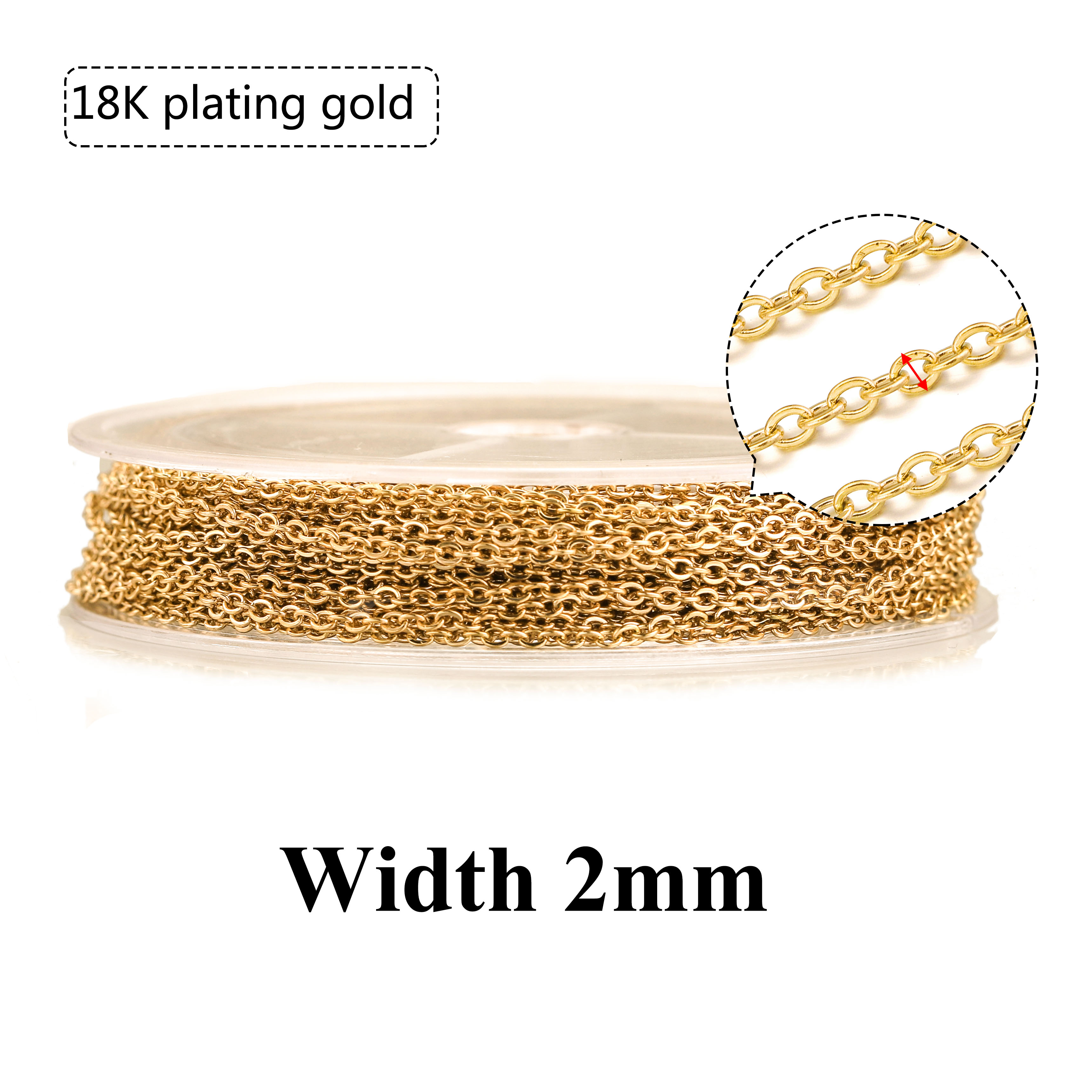 10 m/rol roestvrij staal plat kabel ketting bulk voor zilver rose gouden ketting 1 mm 1,5 mm 2 mm 2,5 mm ketting diy sieraden materialen: Paars