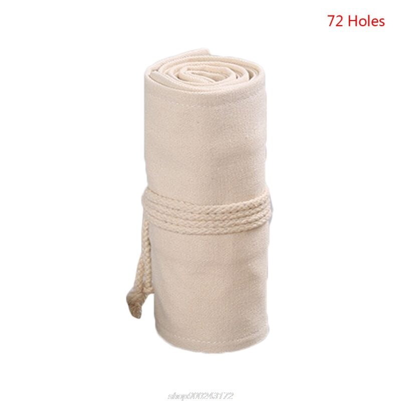 12/24/36/48/72 Gaten Canvas Roll Up Pen Gordijn Potlood Bag Case Make-Wrap Houder Opslag pouch Jy6 21