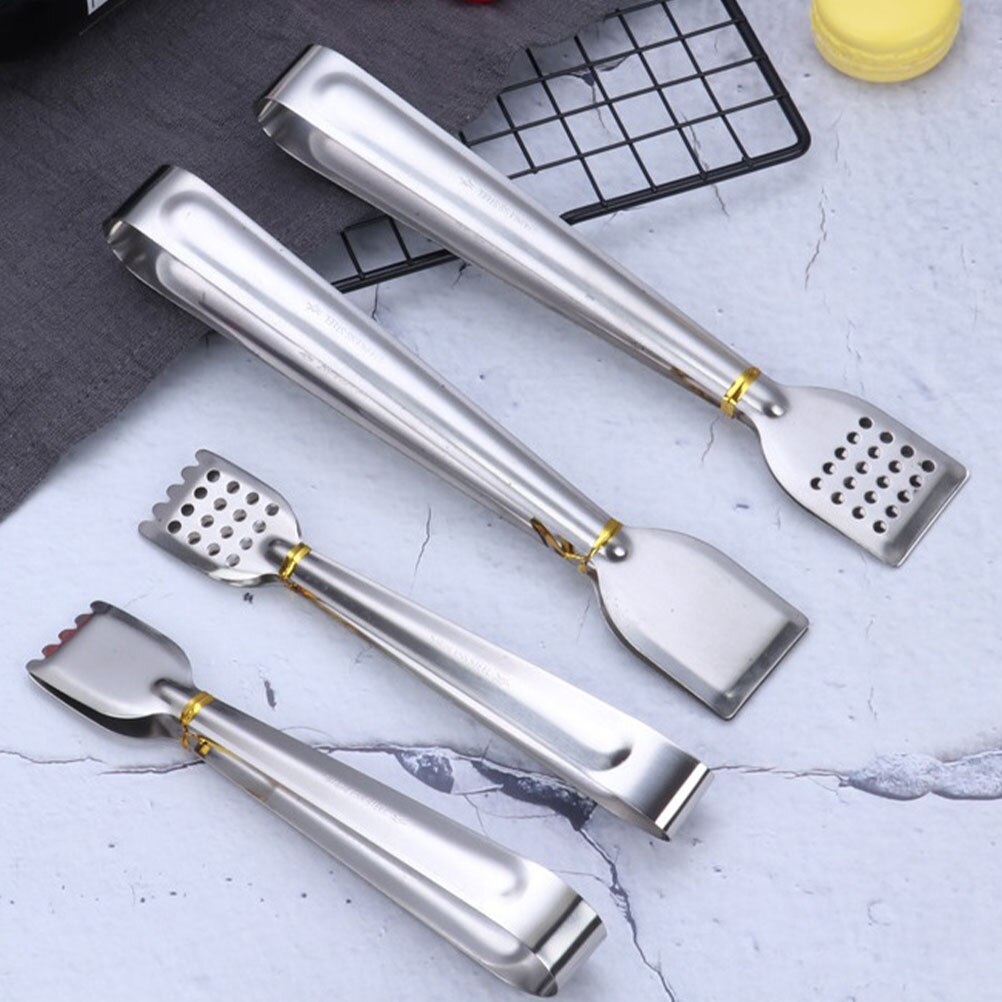 4 Pcs Food Clip Stainless Steel Food Clamp Practical Food Clamp Kitchen Bread Tong