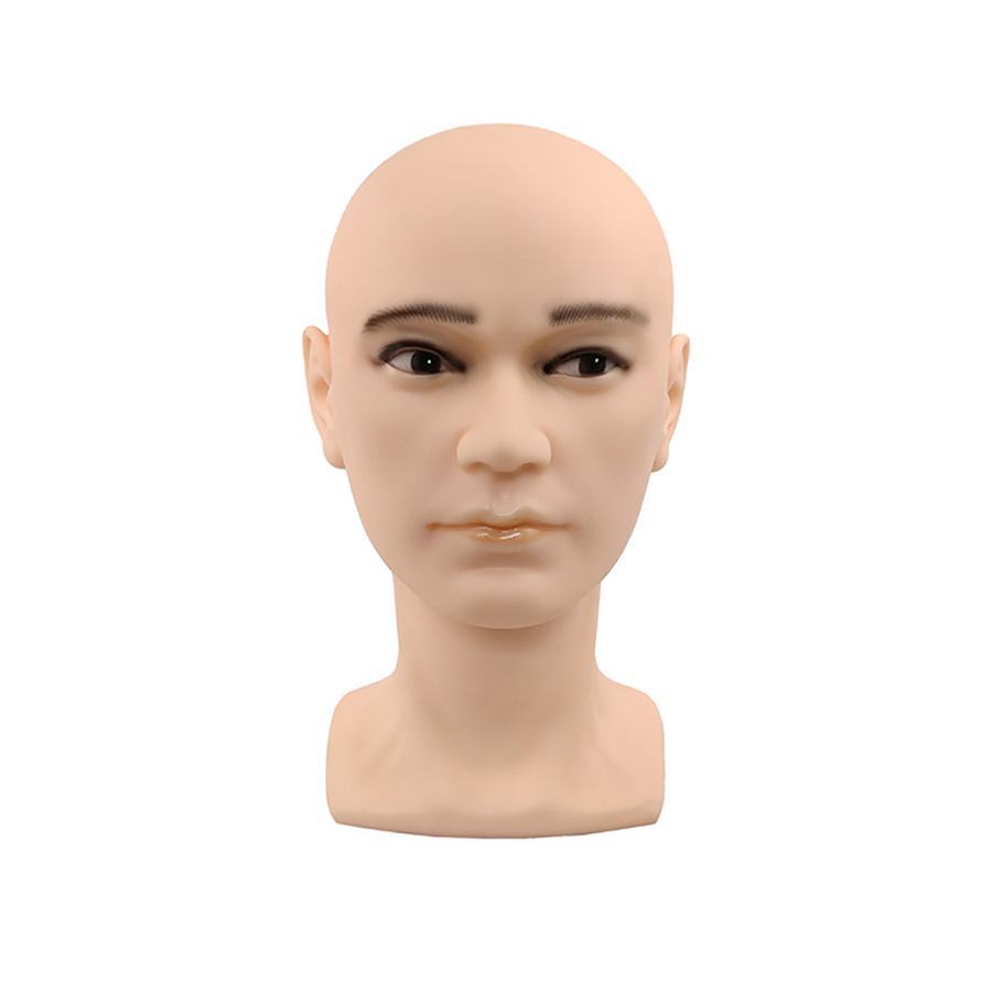 Wig Stand Mannequin Head for Wigs Display and Making Manikin Bald PVC Displaying Heads With Shoulder: jian-bai