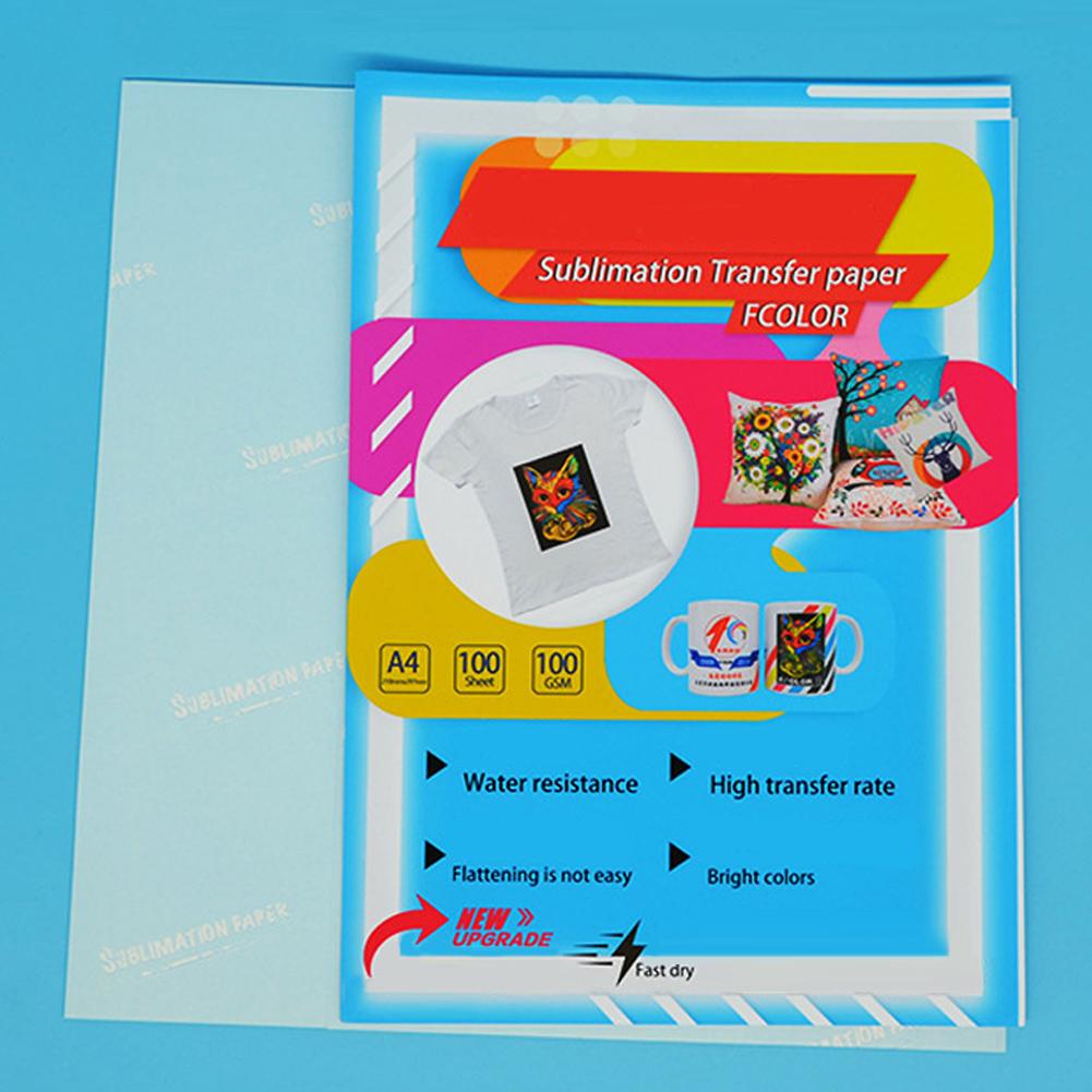 100PCS T-Shirt A4 Heat Transfer Paper Printing Paper Clear Inkjet Waterslide Decal Paper For Non-cotton Clothes T-shirt
