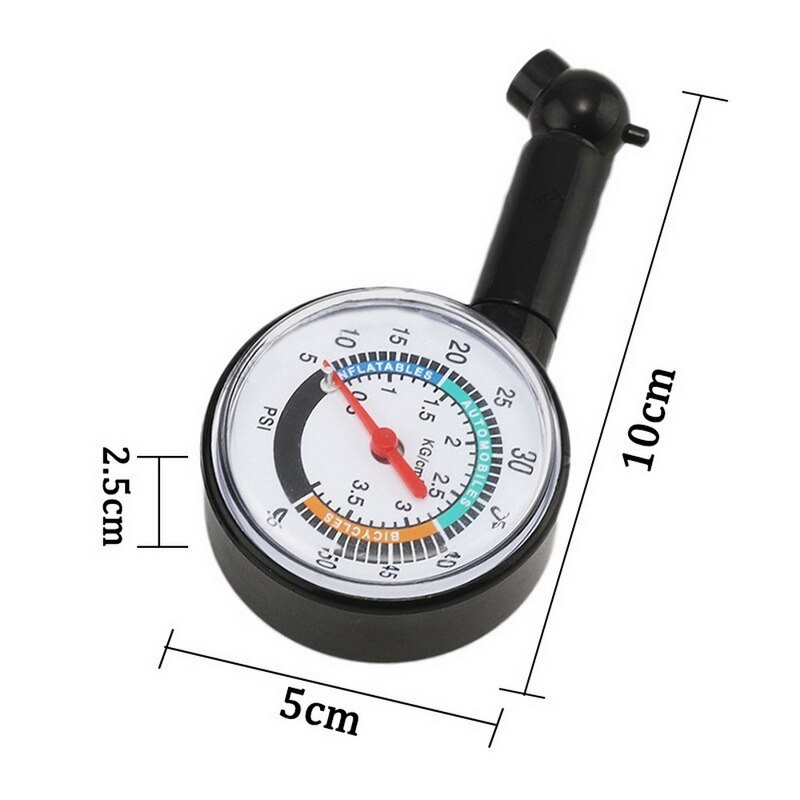 12 bar zelfklemmende bandenpomp met bandenmeter Heavy Duty bandenspanningsmeter voor auto, vrachtwagen, fiets