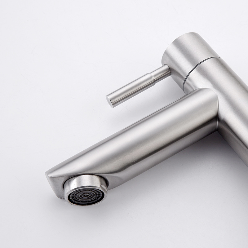 Grifo de lavabo de 1/2 pulgadas, grifo de agua fría individual de acero inoxidable 304, grifo de lavabo montado