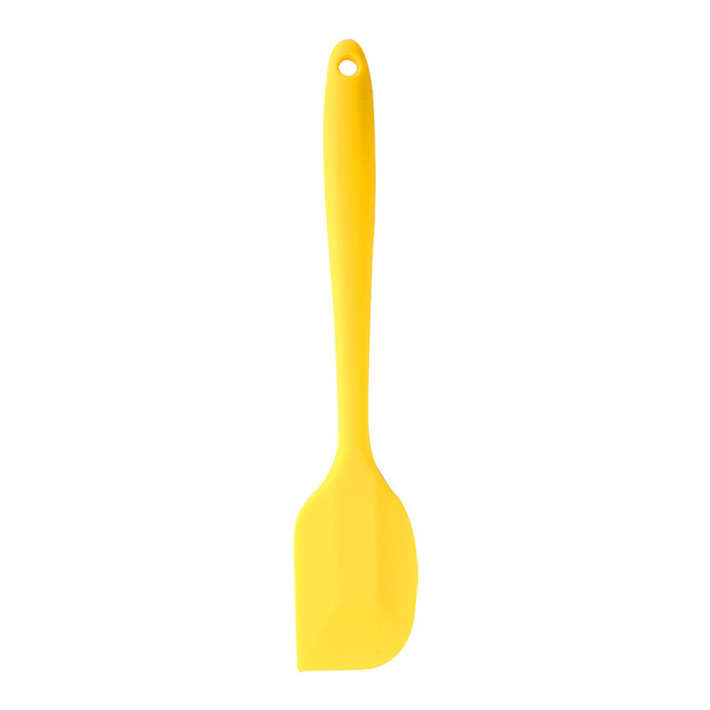 28*6cm Kitchen Silicone Cream Butter Cake Spatula Mixing Batter Scraper Brush Butter Mixer Cake Brushes Baking Tool Kitchenware: yellow