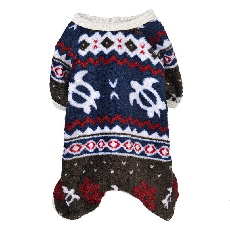 Pehmeä fleece koiran vaatteet talvi koiran haalari vaatteet neljä jalkaa lämmin koiran takki pyjamat chihuahua pieni pentu talvivaatteet huppari: L