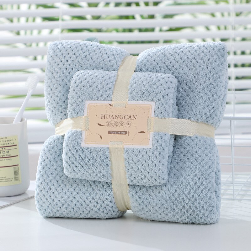 Luxury Bathroom Towel Set Quick Drying Microfiber Hair Towels Soft Absorbent Bath Towel Set 35x75cm+70x140cm For Women Man: 16