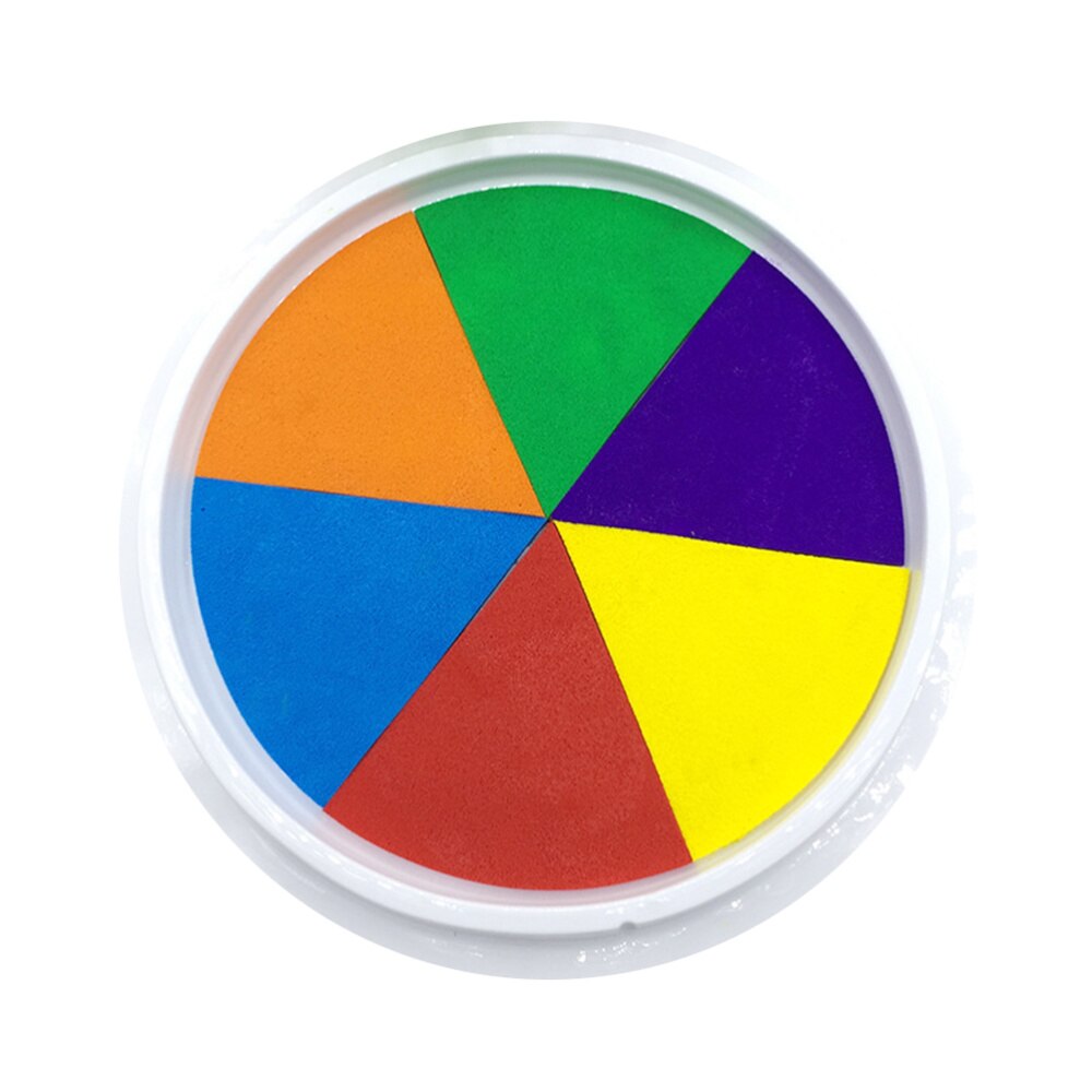 1PC Ink Pad Colorful Non-toxic DIY Leaktight Interesting Finger Paint Pad Stamp Pads for Children Students Kids: Default Title