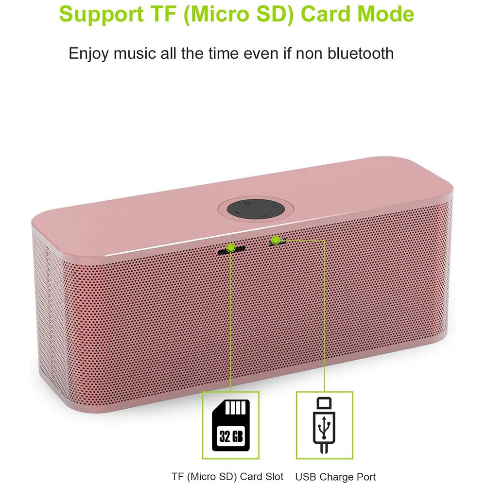 Ewa W300 Bluetooth Speaker Draagbare Draadloze Luidspreker Sound Systeem 3D Stereo Muziek Surround Outdoor Speaker Ondersteuning Tf Card