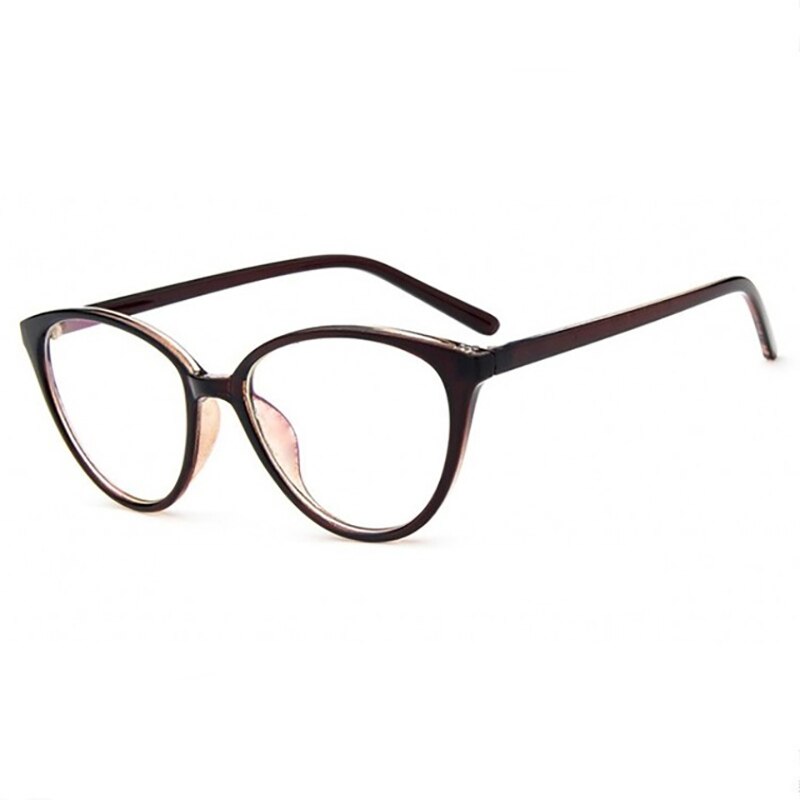 Retro vintage kvinnors glasögonram kvinnliga klar linsmärke optiska glasögon damer flickor nörd svart röd fest: Matte svart