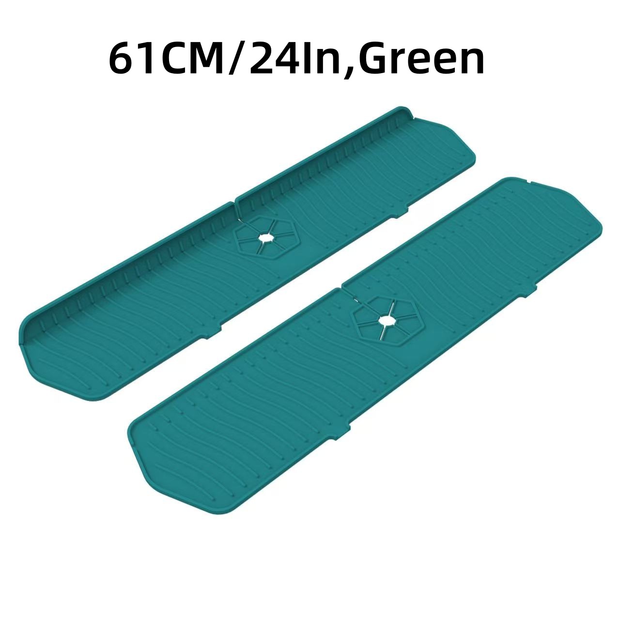 Extra Large Silicone Dish Drying Mat - Non-Slip,Foldable, Water Splash Guard,Easy Clean,Space-Saving,Kitchen Sink Splash Guard: green