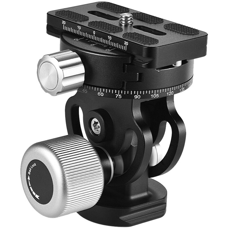 Tripod Head Panoramic Bird Watching Photography Head with Quick Release Plate for Sirui L10 Rrs Mh-02