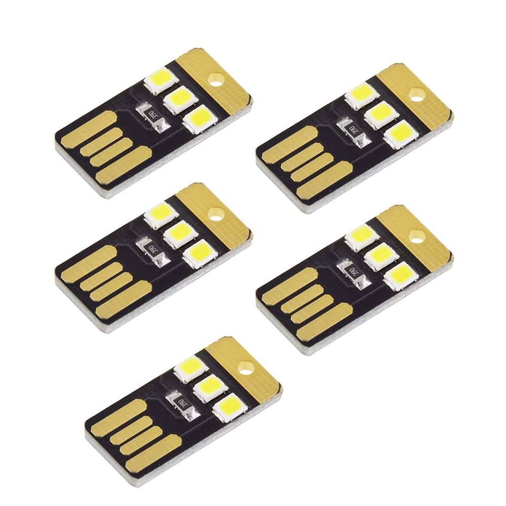 5 Pcs Mini Usb Power Led Light Night Camping Eqpment Voor Low Power 2835 Chips Pocket Card Lamp Geschikt Voor camping Verlichting