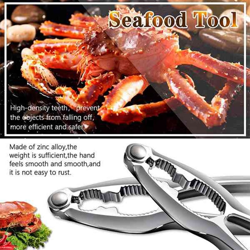 7 Pcs Seafood Cracker Sets Including 1 Scissor 2 Stainless Steel Forks 2 Lobster Crab Mallets and 2 Crab Crackers