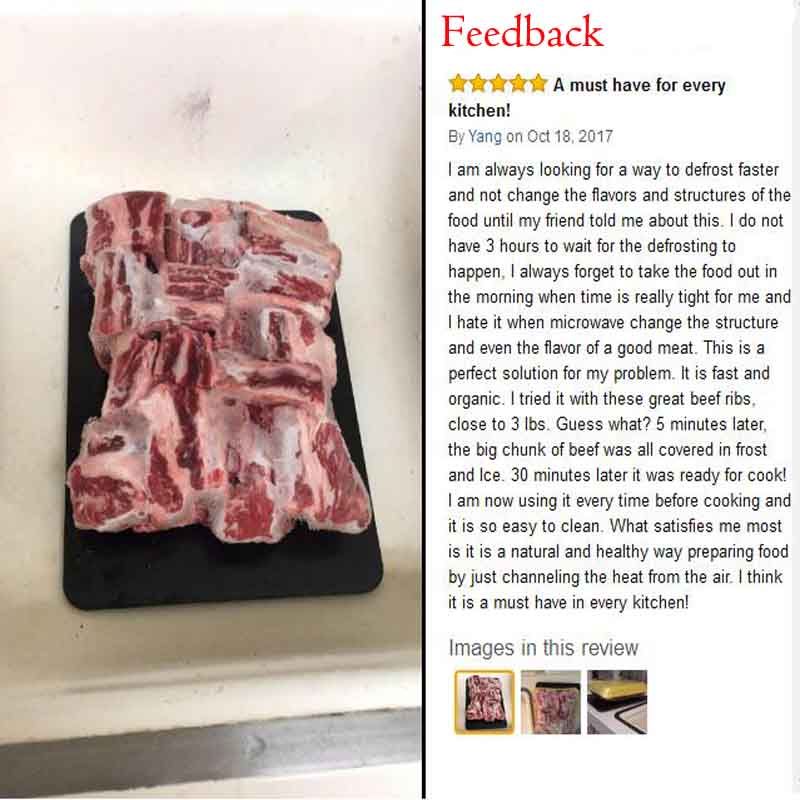 Defrost Tray No Electricity Fast Defrosting Tray Thaw Frozen Food Meat Fruit Quick Defrosting Plate Board Defrost Kitchen Tool