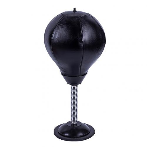 Boxing Equipment Fight Ball Training Speed Ball Faux Leather Sucker Desktop Inflation Decompression Boxing Speed Punching Ball: Black