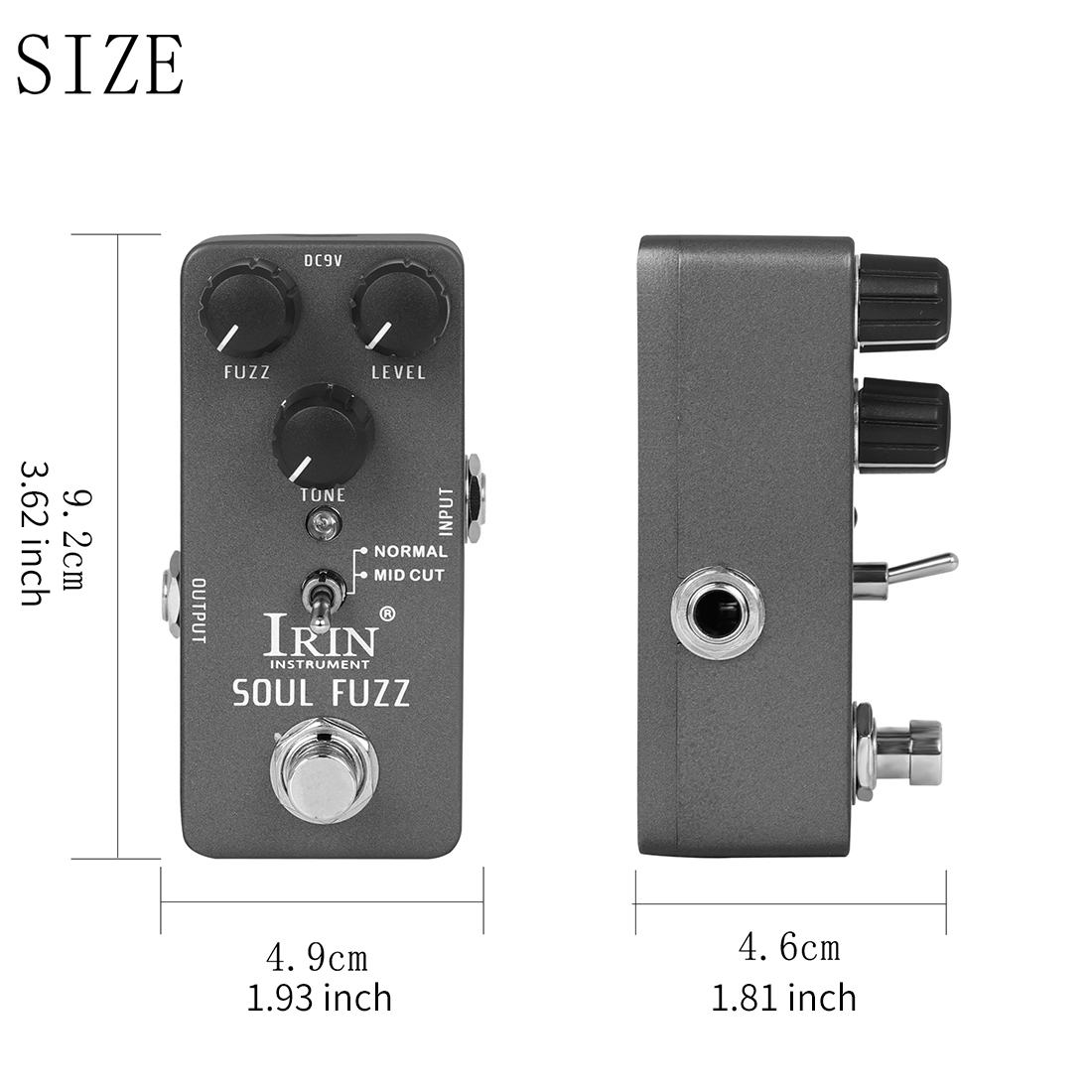 Pedales de efectos de guitarra serie IRIN RS, Pedal de efectos de guitarra eléctrica de aleación de aluminio, accesorios de guitarra para instrumentos de cuerda: Amarillo claro