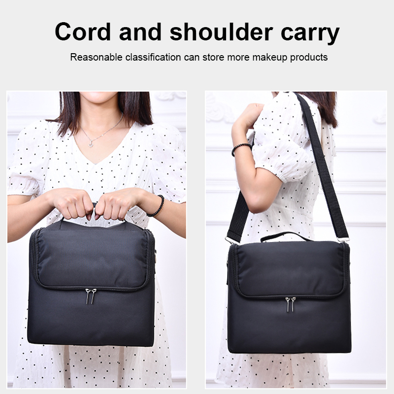 Multilayer Clapboard Cosmetische Bag Case Schoonheidssalon Tattoos Nail Art Tool Bin Vrouwen Make-Up Organizer Grote Capaciteit Tas