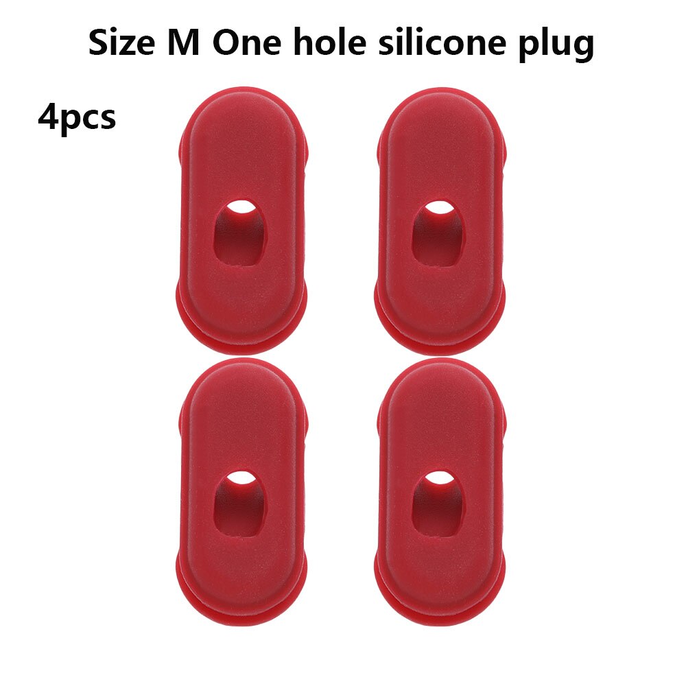 Couvercle de Port de Charge en caoutchouc pour XIAOMI M365, 4/5 pièces, rouge, bouchon anti-poussière, pièces pour Scooter électrique, accessoires de Skateboard: 03