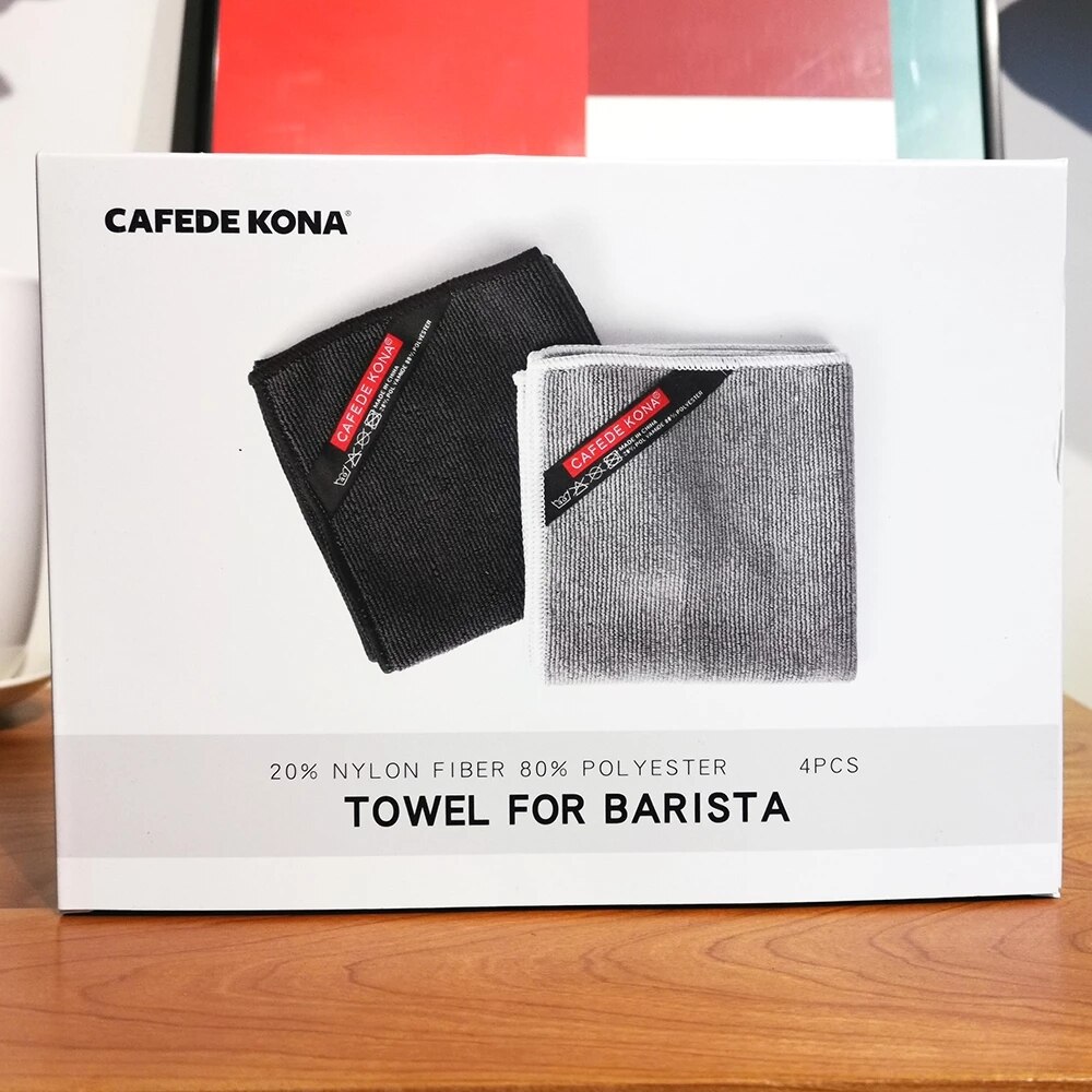 Barista Micro Doek Thee Handdoek 4 Stuks 30*30Cm Reiniging Rommelig Morsen Rond Op Machine Cafe Schoonmaken handdoek Doek Servies Handdoek