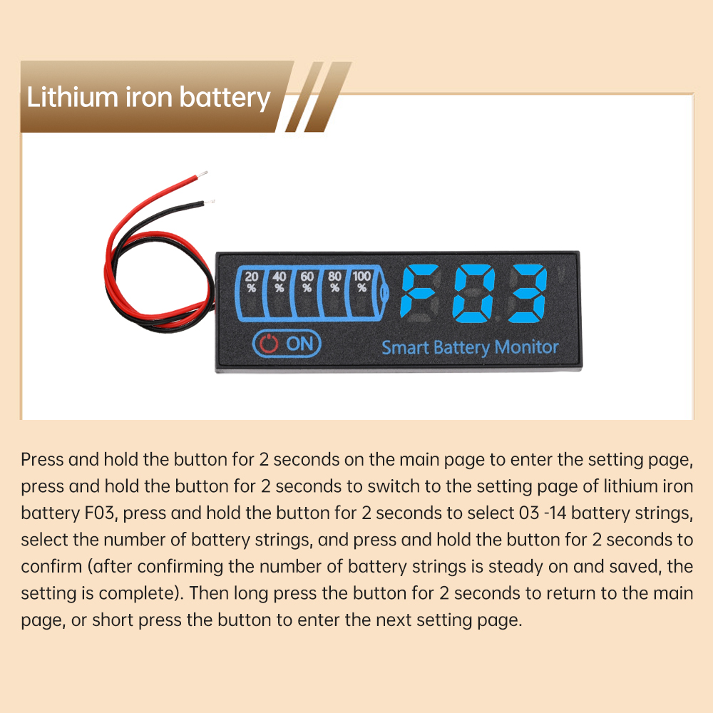 Lithium-Batterie-Füllstandsanzeige, Lipo Li-Ion, universelle Batteriekapazitätsplatine, DC 7–55 V/5 V–30 V, LED-Spannungsanzeigemodul