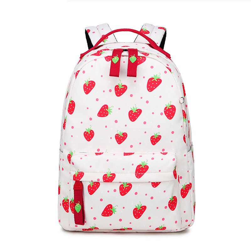 Atinfor imperméable à l'eau femmes fruits impression sac à dos adolescent sac à dos mignon fille voyage sac à dos sac à dos cartable: Strawberry