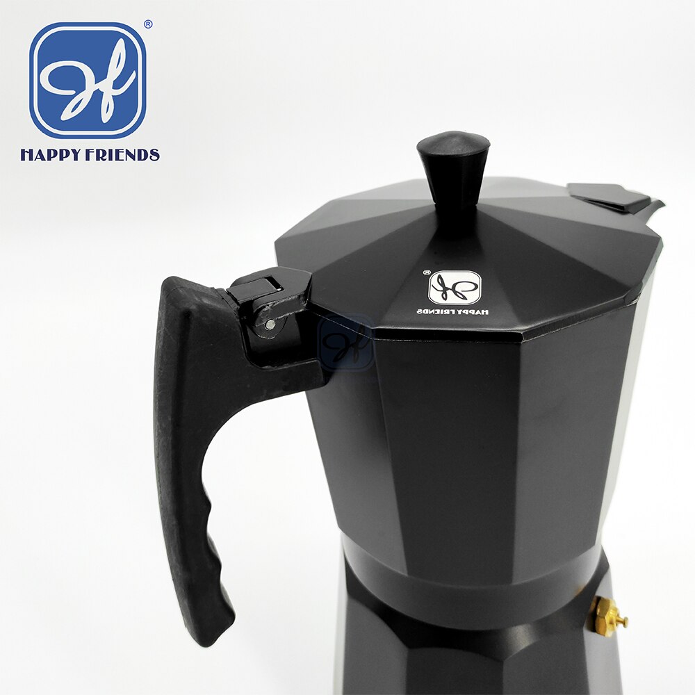 Cafetera Italiana Espresso de Aluminio Serie AFRICA para Vitro Gas Electrica 1/3/6/9/12 Tazas Happyfriends
