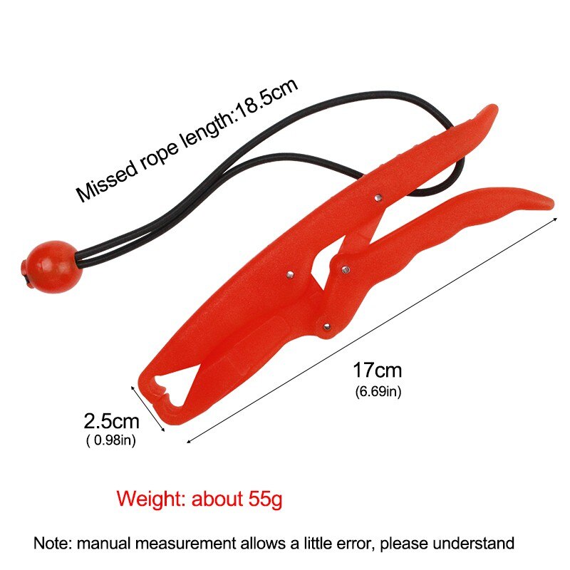 1PC 17.5cm Hand Controller Fishing Gripper Grabber Plastic Fish Lip Grip Fishing Tackle Tool Women Fish Lip Grip