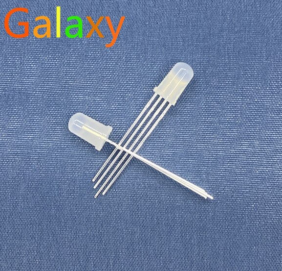 20pcs 5mm 4pins RGB LED Common anode/CATHODE Tri-Color Emitting Diodes Transparent/Diffused: Diffused Anode / 20 pcs