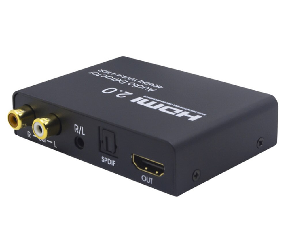 HDMI 2.0 Audio Splitter Ultra HD 1 In 1 Out Digital Optical Audio Left and Right Channel 4K/60Hz